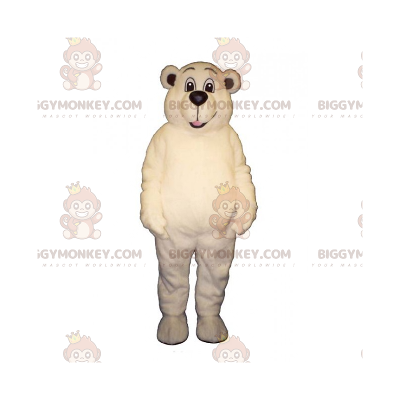 Costume de mascotte BIGGYMONKEY™ d'ours polaire souriant -