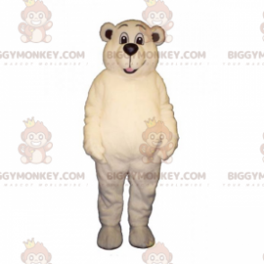 Costume de mascotte BIGGYMONKEY™ d'ours polaire souriant -