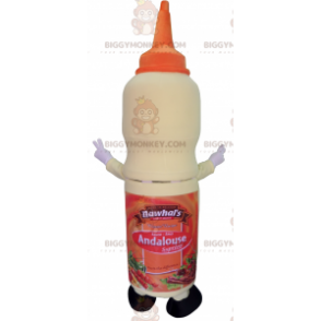 Costume de mascotte BIGGYMONKEY™ de grand pot de sauce pour