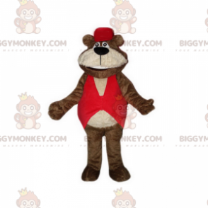 Costume da mascotte dell'orso morbido BIGGYMONKEY™ con giacca