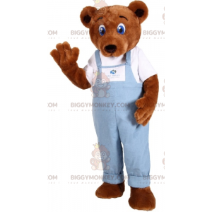 Αξιολάτρευτη στολή μασκότ αρκούδας BIGGYMONKEY™ Blue Eyes -