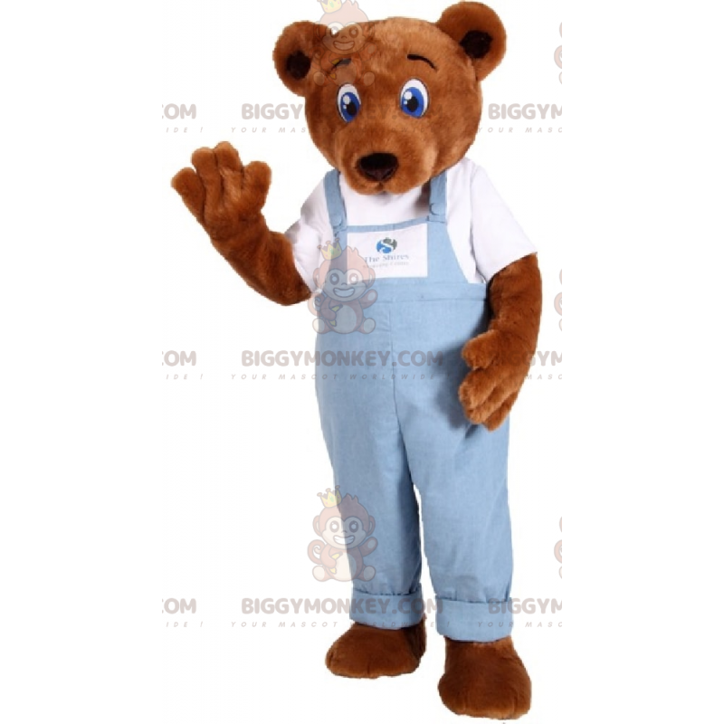 BIGGYMONKEY™ Blue Eyes Bedårande Björnmaskotdräkt - BiggyMonkey