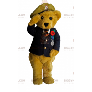 Costume de mascotte BIGGYMONKEY™ d'ourson ancien soldat -