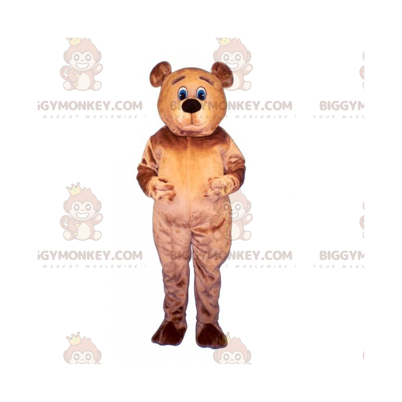 BIGGYMONKEY™ Costume da mascotte orso con occhi azzurri e