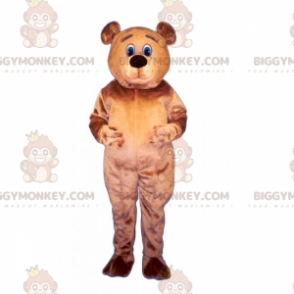 Costume de mascotte BIGGYMONKEY™ d'ourson aux yeux bleus et