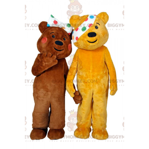 BIGGYMONKEY™ Duo di costumi da mascotte per orso con fascia a