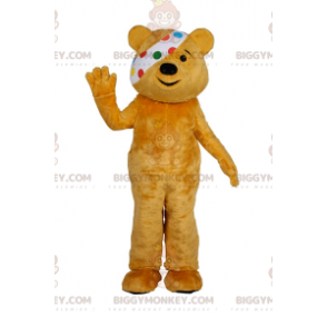 BIGGYMONKEY™ Bear Mascot Costume Duo with Right Eye Polka Dot