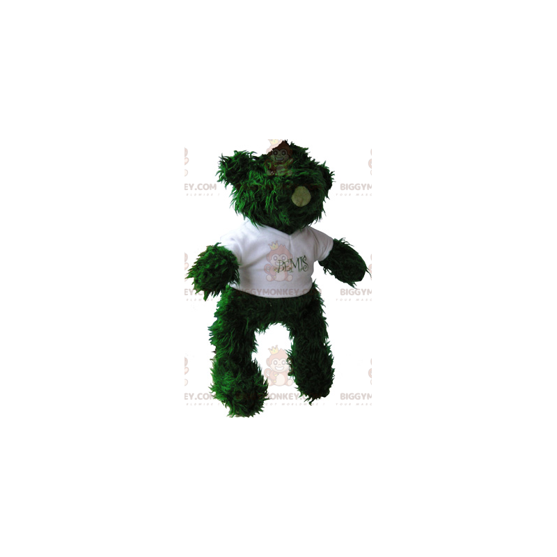 BIGGYMONKEY™ Disfraz de mascota de osito verde con camiseta -