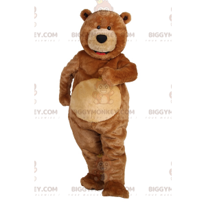 BIGGYMONKEY™ Bären-Maskottchen-Kostüm mit kleinen schwarzen