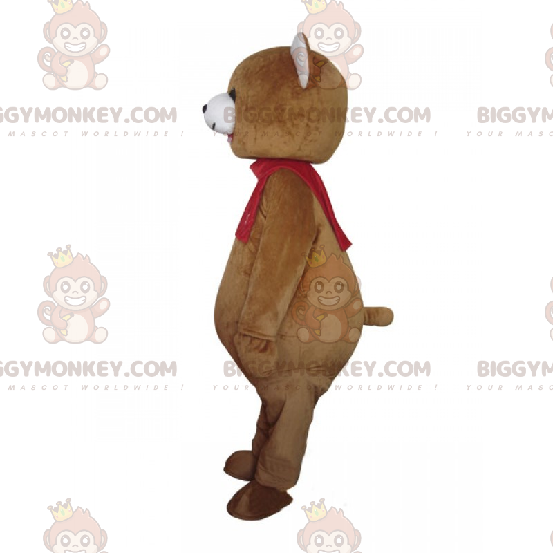 Costume de mascotte BIGGYMONKEY™ d'ourson avec son écharpe