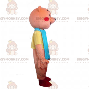 BIGGYMONKEY™ Pink Cub -maskottiasu, jossa koko asu ja sininen