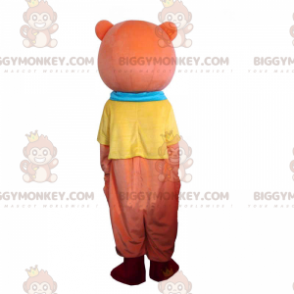 BIGGYMONKEY™ Pink Cub Mascot Costume with Full Outfit and Blue