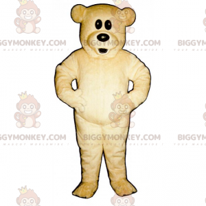 BIGGYMONKEY™ Disfraz de mascota de oso beige de ojos grandes -