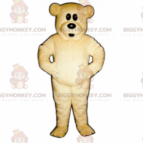 BIGGYMONKEY™ Disfraz de mascota de oso beige de ojos grandes -