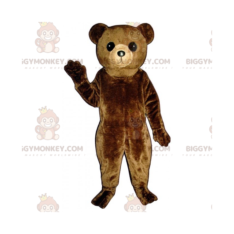 Big Head Brown Bear Cub BIGGYMONKEY™ maskotkostume -