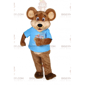 Costume de mascotte BIGGYMONKEY™ d'ourson en teeshirt -