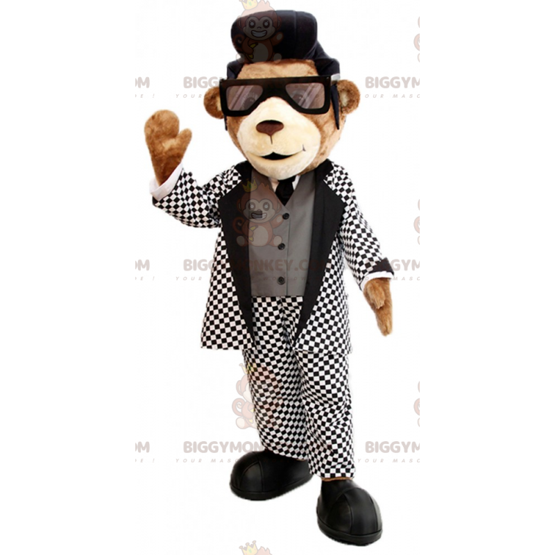 BIGGYMONKEY™ Costume da mascotte dell'orso in costume da Elvis