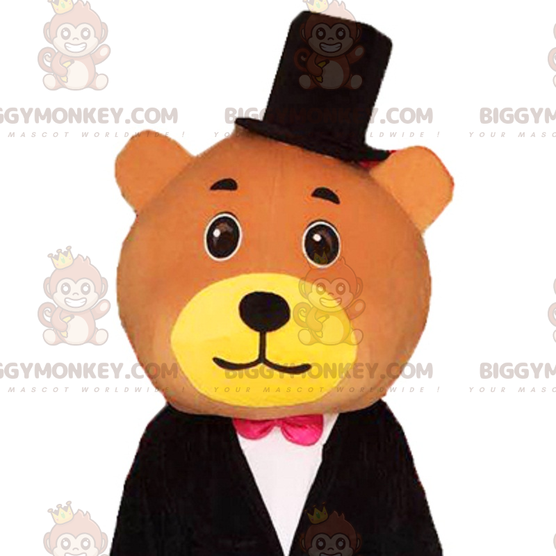 Leende brun björnunge BIGGYMONKEY™ maskotdräkt - BiggyMonkey