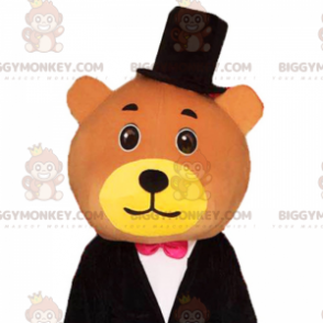 Costume de mascotte BIGGYMONKEY™ d'ourson marron souriant -