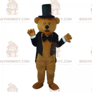 BIGGYMONKEY™ Bear Bear Mascot Costume In Gala Dress –