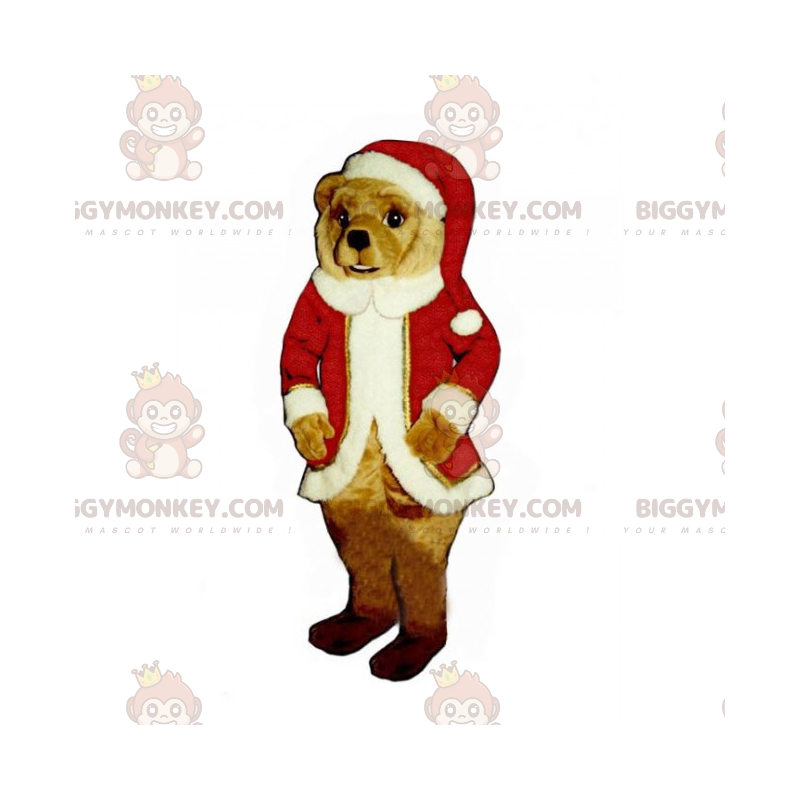 BIGGYMONKEY™ Disfraz de mascota de oso de Papá Noel -