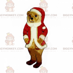 BIGGYMONKEY™ julemandsbjørnebjørnemaskotkostume -