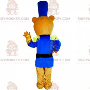 BIGGYMONKEY™ Bear Mascot Costume In Blue Soldier Outfit -