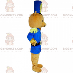 BIGGYMONKEY™ karhun maskottiasu sinisessä sotilasasussa -