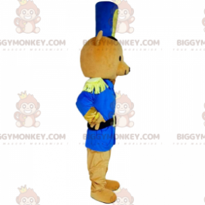 Traje de mascote de urso BIGGYMONKEY™ com roupa de soldado azul