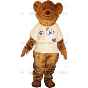 Brown Bear Cub BIGGYMONKEY™ Mascot Costume With Tee Shirt –