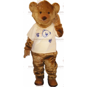 Brown Bear Cub BIGGYMONKEY™ Mascot Costume With Tee Shirt -