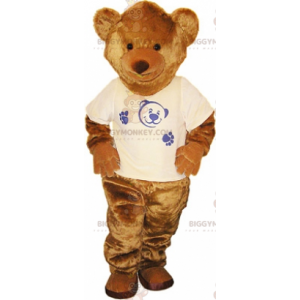 Brown Bear Cub BIGGYMONKEY™ Mascot Costume With Tee Shirt -