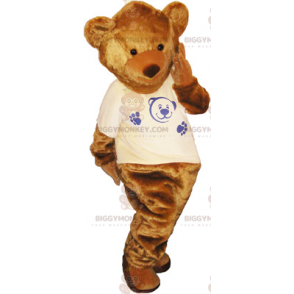 Brown Bear Cub BIGGYMONKEY™ Maskottchen-Kostüm mit T-Shirt -