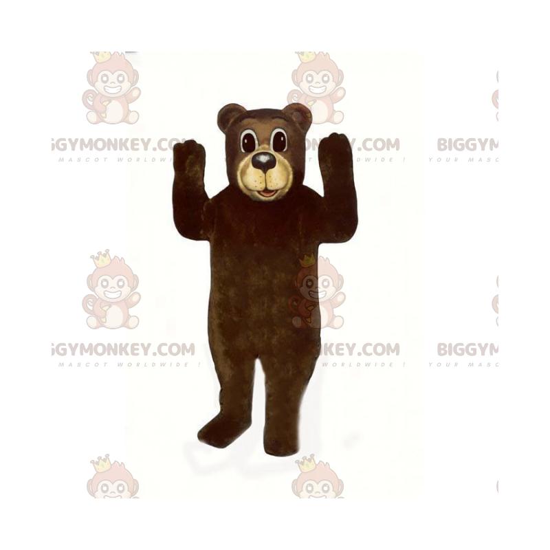 BIGGYMONKEY™ Μασκότ Κοστούμι Καφέ Cub και μπεζ μύτη -