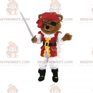 BIGGYMONKEY™ Piratenjunges-Maskottchen-Kostüm mit Schwert -