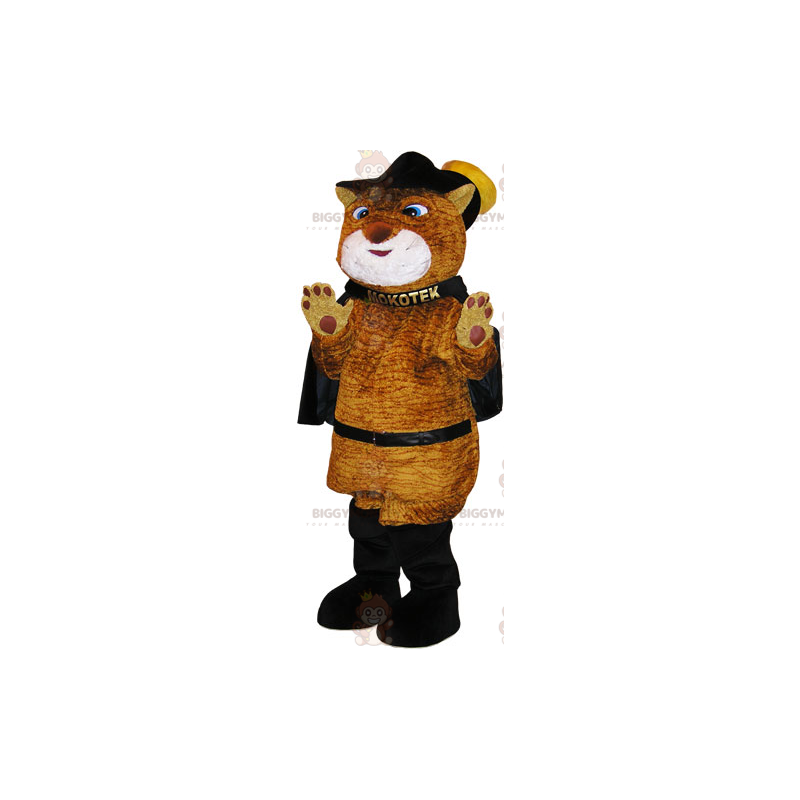 Traje da mascote do Gato de Botas BIGGYMONKEY™ com capa –