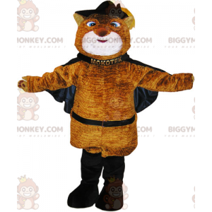 BIGGYMONKEY™ Puss in Boots Mascot Costume with Cape -