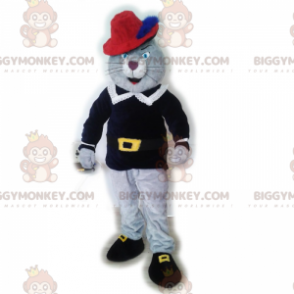 Grijze gelaarsde kat BIGGYMONKEY™ mascottekostuum -