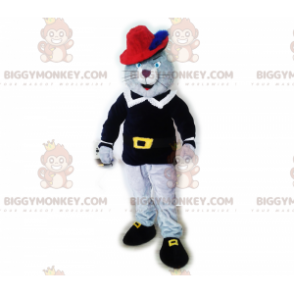 Costume de mascotte BIGGYMONKEY™ du chat botte gris -