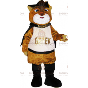 Costume de mascotte BIGGYMONKEY™ du chat botte marron -