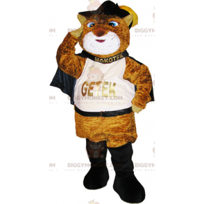 Costume de mascotte BIGGYMONKEY™ du chat botte marron -