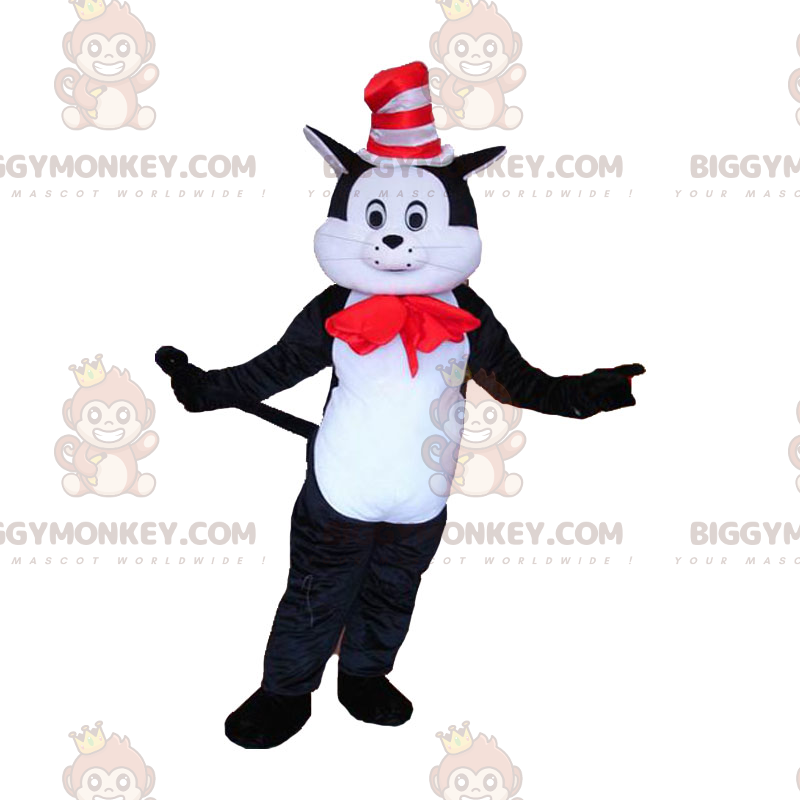 Fantasia de mascote de gato com chapéu BIGGYMONKEY™ - Dr. Seuss