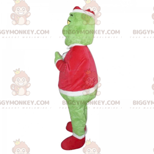 Grinch BIGGYMONKEY™ Maskottchen Kostüm Weihnachtsoutfit -