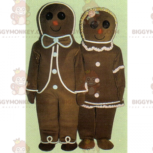 BIGGYMONKEY™ Mascot-kostume til feriesæsonen - Gingerbread-par