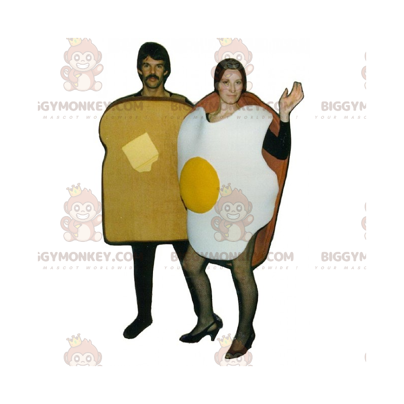 BIGGYMONKEY™ duo sandwich e costume mascotte uovo -