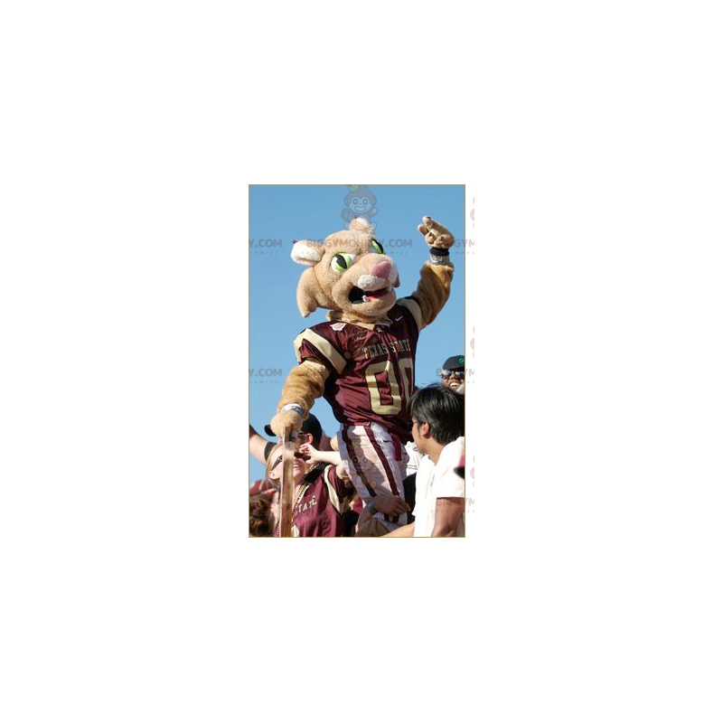 Disfraz de mascota BIGGYMONKEY™ de tigre marrón en ropa