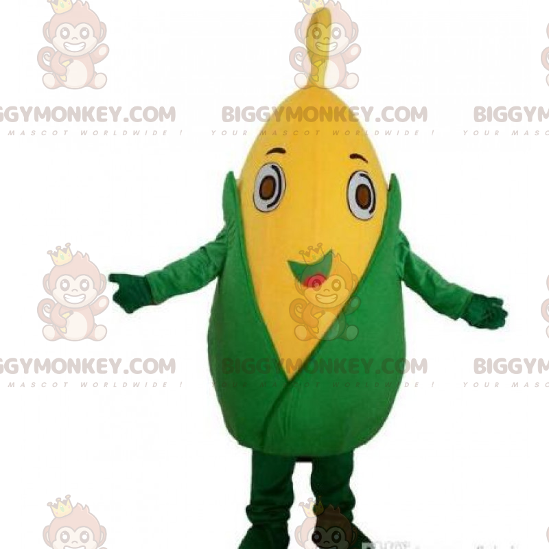 Traje de mascote de milho BIGGYMONKEY™ Epi com olhos grandes –