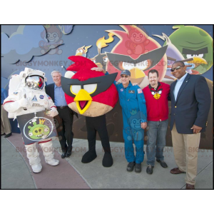 BIGGYMONKEY™ mascottekostuum van rode vogel uit de beroemde