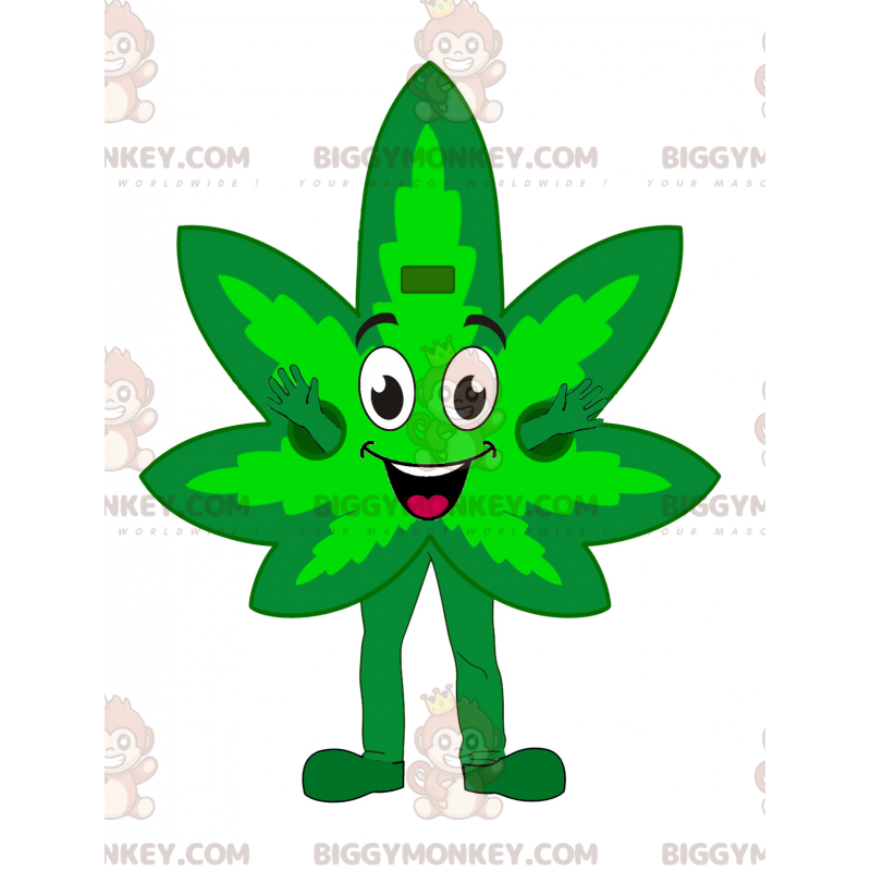 BIGGYMONKEY™ Cannabis Leaf Mascot Kostym - BiggyMonkey maskot