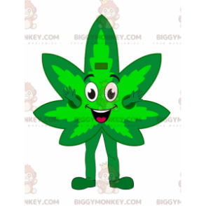 BIGGYMONKEY™ Costume da mascotte Foglia di cannabis -